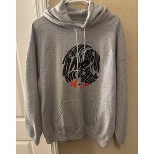 NWOT-Unisex Gray Chris Brown H.E.R. Heartbreak Full Moon Tour Hoodie-Size Large